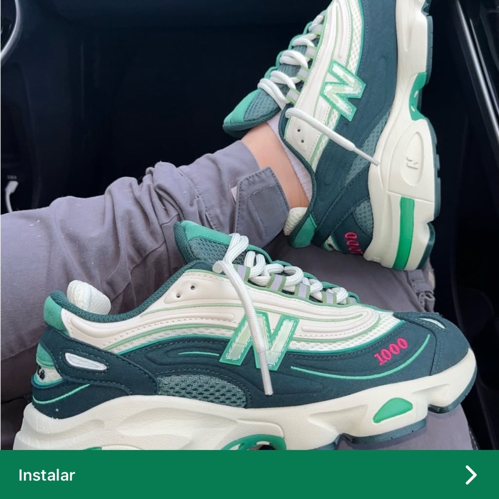 Search for Sanity Green and Cream Chunky Sneakers